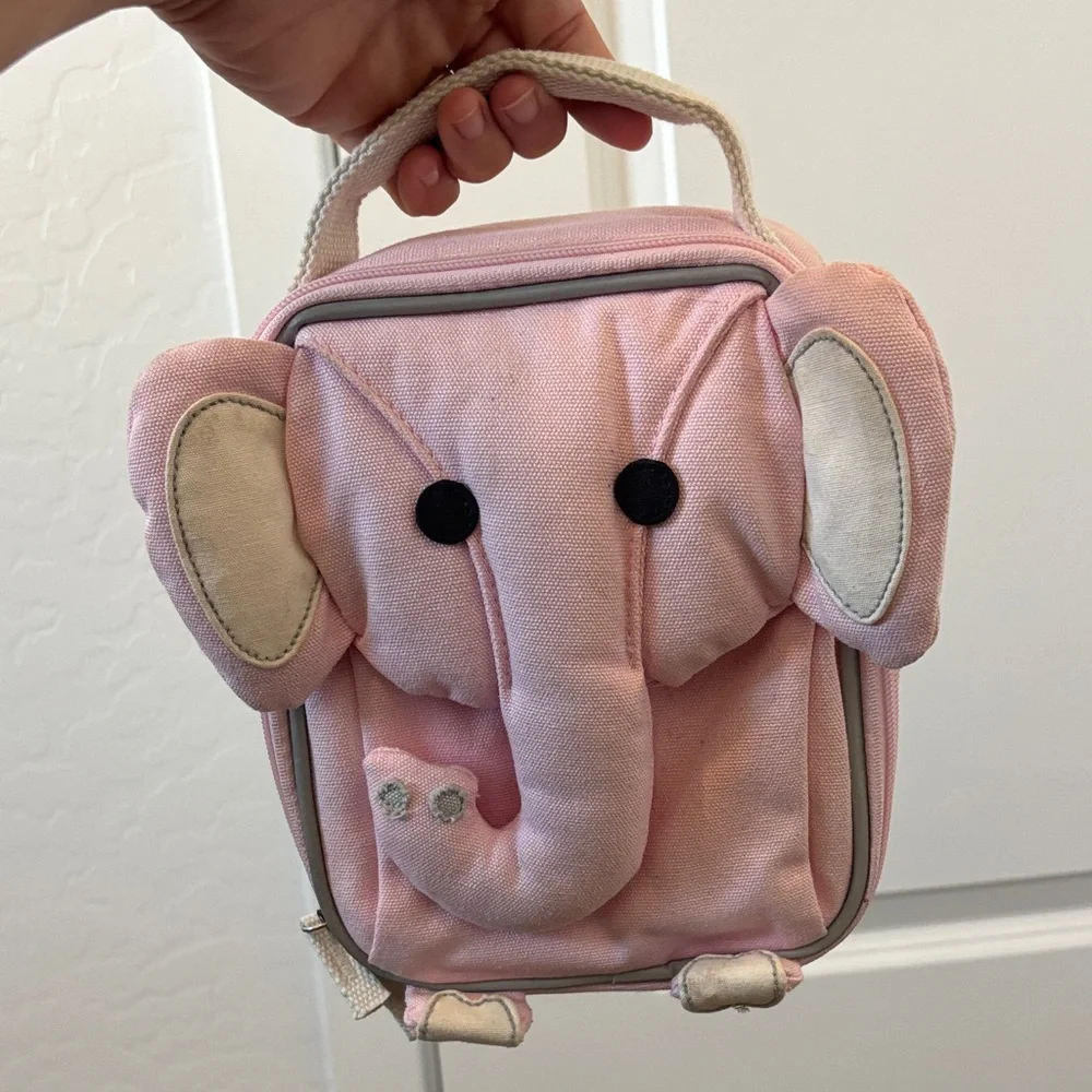 Pottery Barn Kids Pink Elephant Lunch Bag